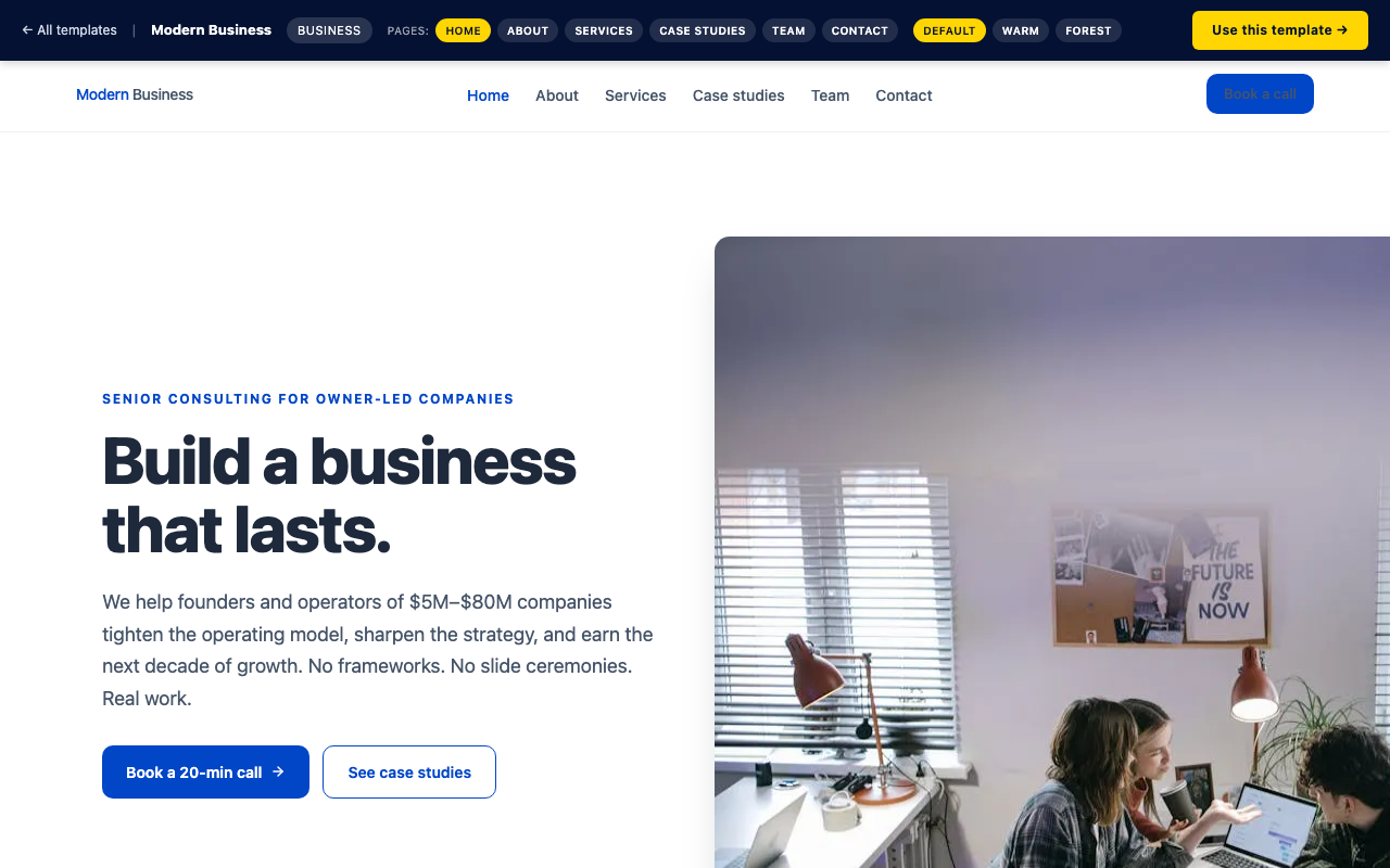 Modern Business template preview