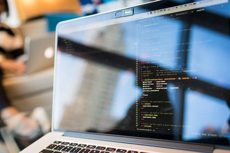 Chisel developer working on a laptop with code on screen